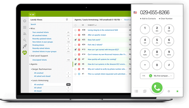 Zendesk integration interface